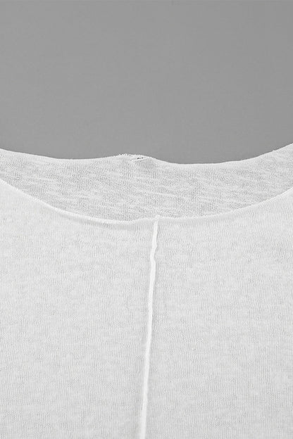 Tops casuales de cuello redondo con parches de color sólido (3 colores)