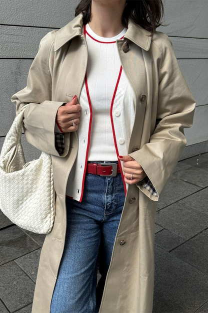 Prendas de abrigo informales con cuello vuelto y botones (3 colores)
