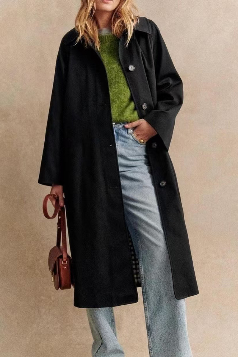 Prendas de abrigo informales con cuello vuelto y botones (3 colores)