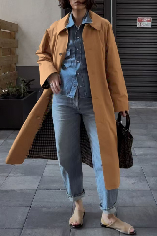 Prendas de abrigo informales con cuello vuelto y botones (3 colores)