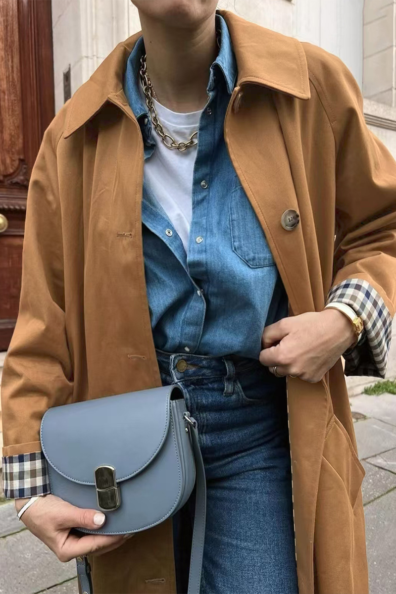 Prendas de abrigo informales con cuello vuelto y botones (3 colores)