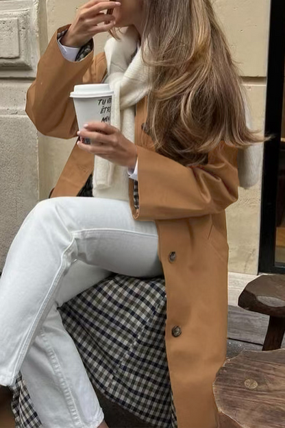 Prendas de abrigo informales con cuello vuelto y botones (3 colores)