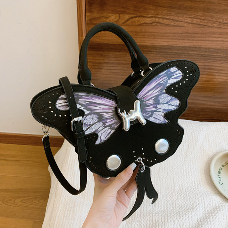 Bolsos casuales diarios con cremallera y diseño de mariposa