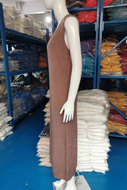 Conjunto informal básico de cuello alto y manga larga de dos piezas (6 colores)
