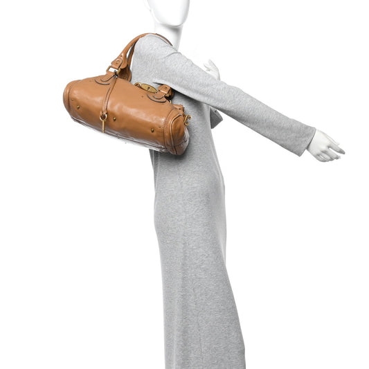 Calfskin Medium Paddington Satchel Tan