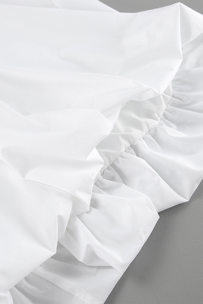 Vestidos casuales fruncidos con escote cuadrado y tirantes