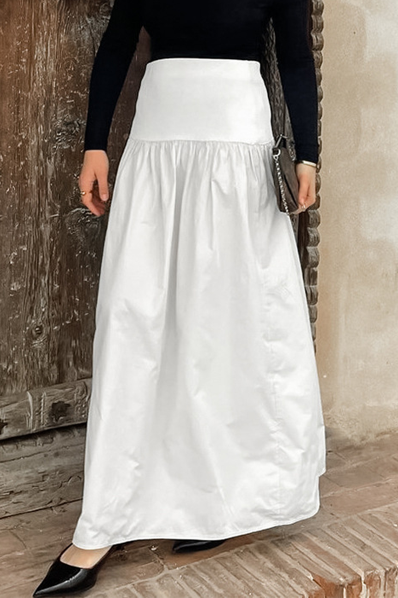 Pantalones casuales de cintura alta tipo A con cremallera y retazos de calle