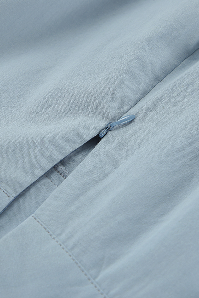 Pantalones casuales de calle para uso diario con parches y cremallera, holgados, de cintura alta, tipo A