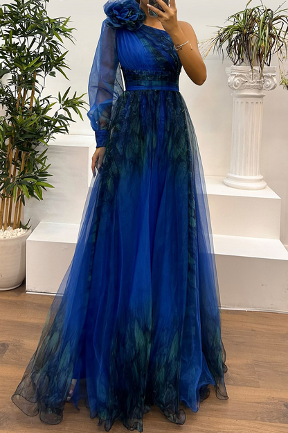 Vestidos de noche sexis con estampado floral, aberturas en la espalda y hombros caídos (6 colores)
