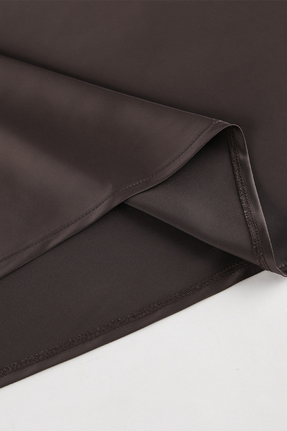 Elegante pantalón de cintura alta regular con cremallera