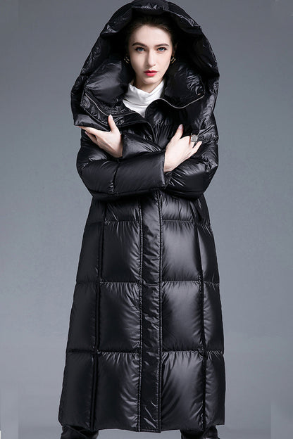 Casual Pocket Zipper Turndown Collar Outerwear(Down content 86%~90%)
