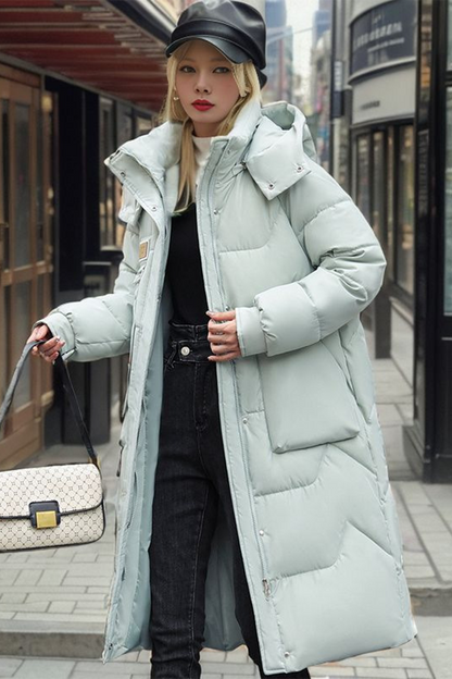 Chaqueta informal de algodón con capucha, botones y bolsillos (4 colores)