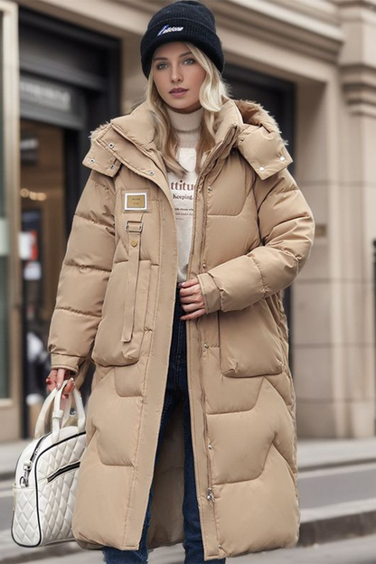 Chaqueta informal de algodón con capucha, botones y bolsillos (4 colores)
