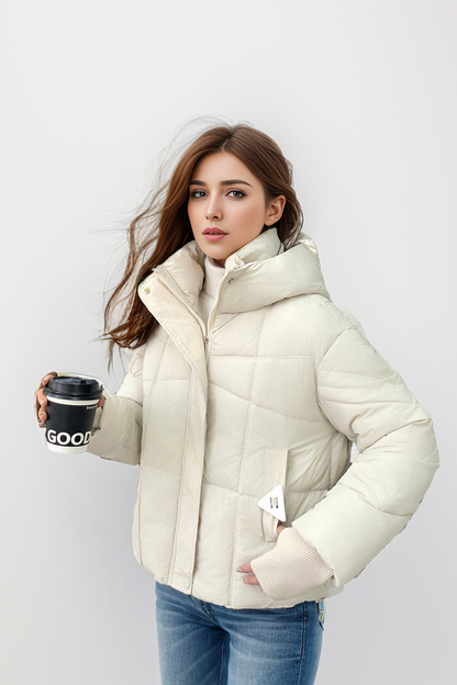 Prenda exterior informal de algodón con capucha y cremallera para uso diario (4 colores)