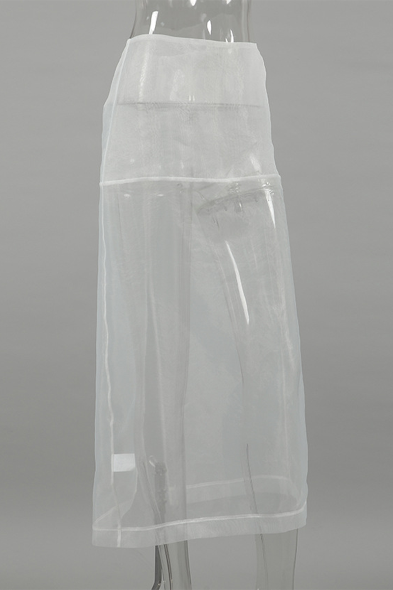 Braguita sexy tipo A de cintura alta con cremallera transparente
