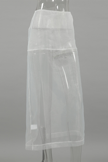 Braguita sexy tipo A de cintura alta con cremallera transparente