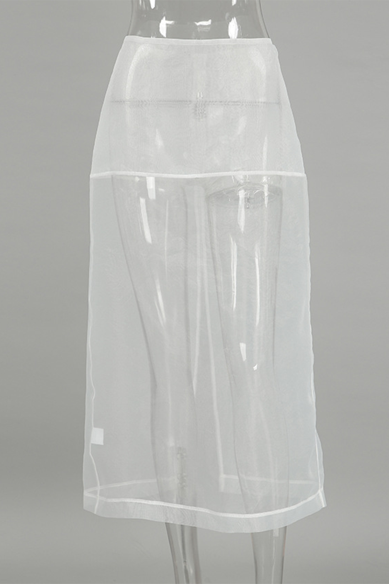 Braguita sexy tipo A de cintura alta con cremallera transparente
