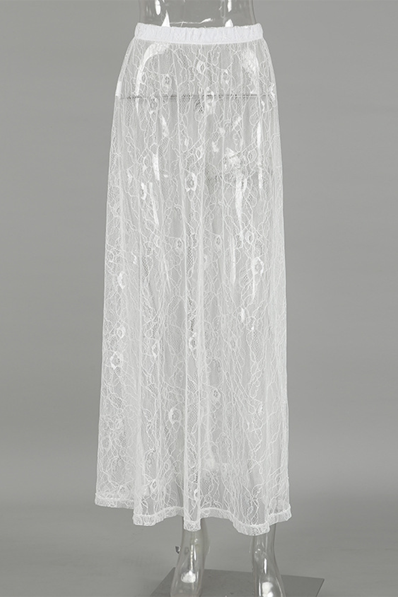 Sexy Lace Hollow Out Loose High Waist Type A Bottoms