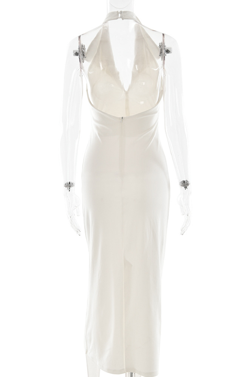 Vestido sexy de una sola pieza con cuello vuelto, espalda descubierta y hebilla (3 colores)