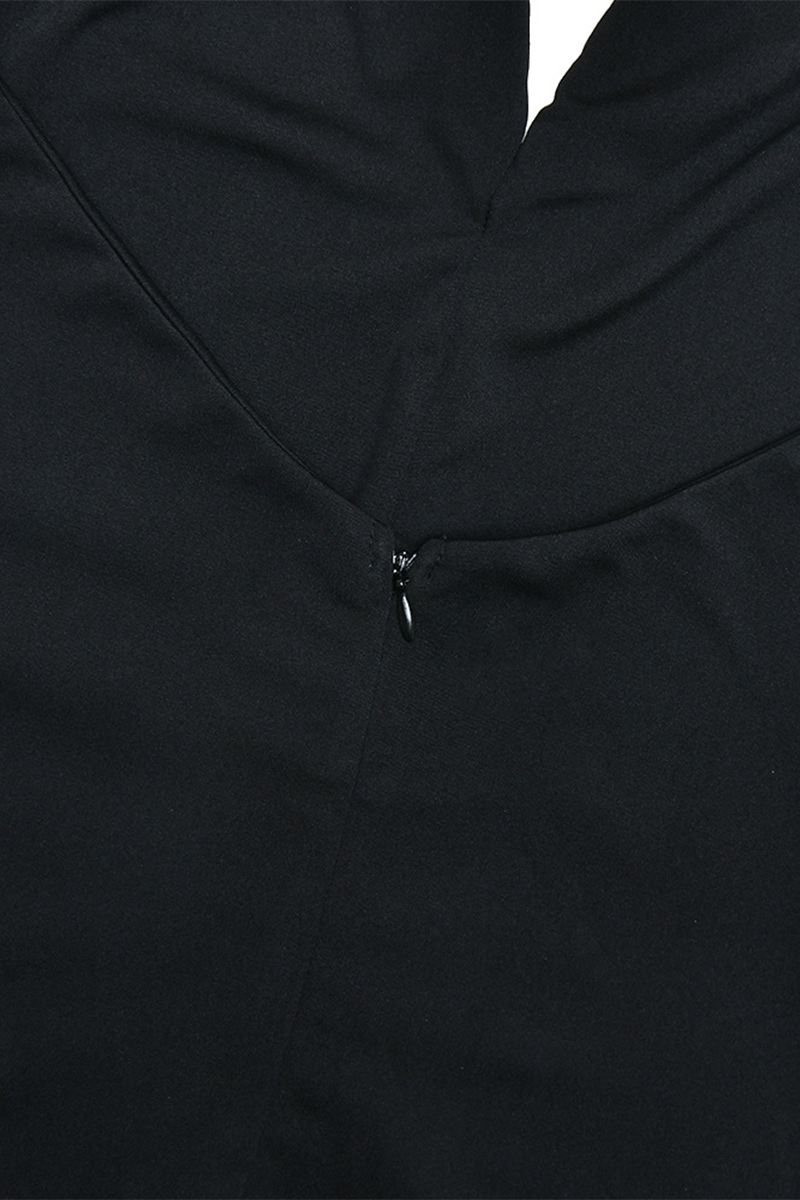 Vestido sexy de una sola pieza con cuello vuelto, espalda descubierta y hebilla (3 colores)