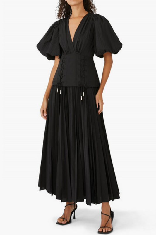 Vestidos casuales de corte A con escote en V y diseño de tirantes