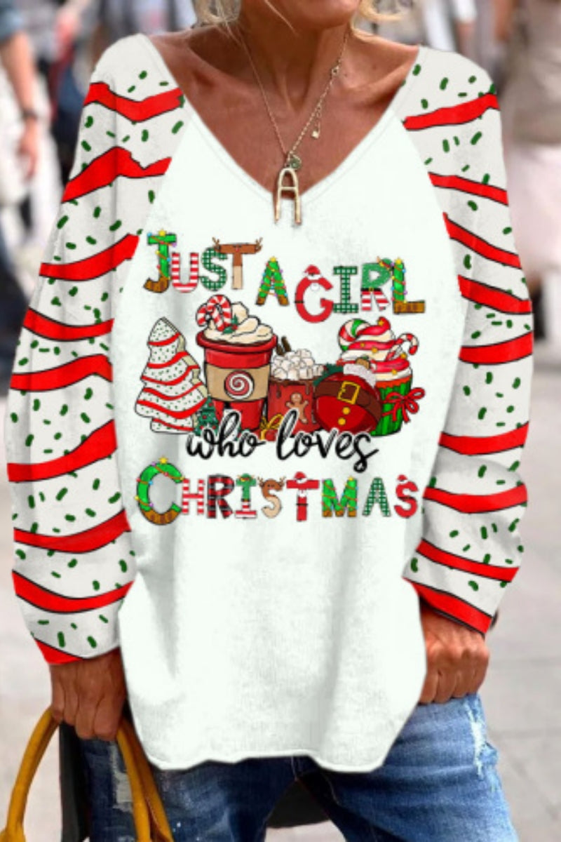 Tops básicos con cuello en V y estampado casual (4 colores)