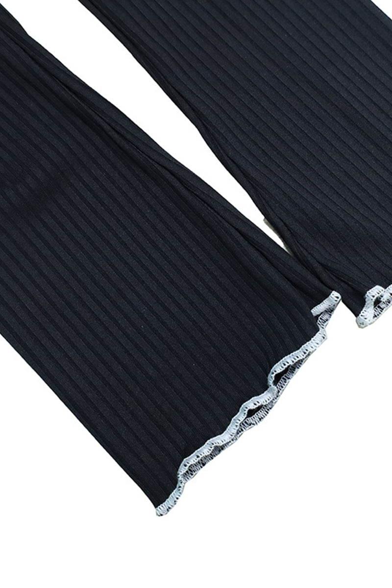Vestidos sexis de falda de un solo paso con hombros descubiertos y orillo de fibra en contraste