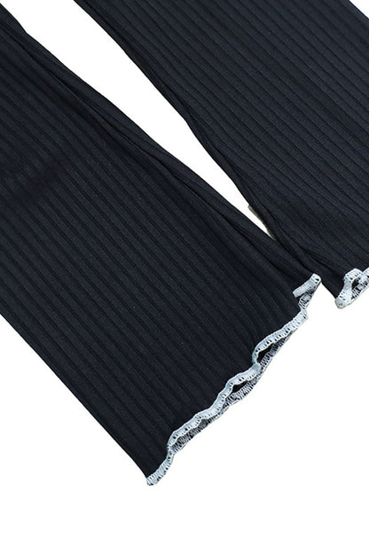 Vestidos sexis de falda de un solo paso con hombros descubiertos y orillo de fibra en contraste