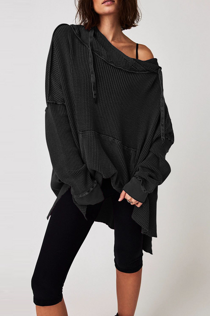 Sudadera informal con capucha y bolsillo con cordón (5 colores)