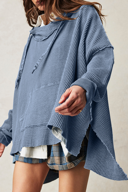 Sudadera informal con capucha y bolsillo con cordón (5 colores)