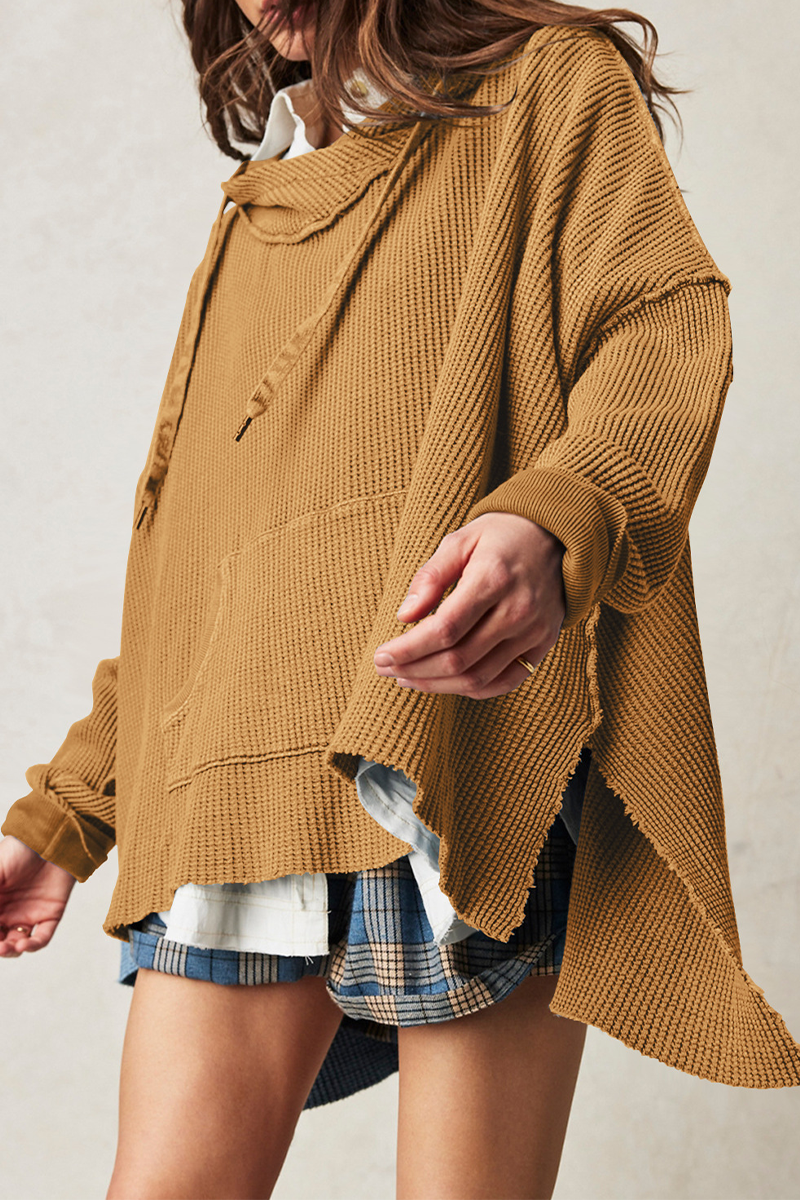 Sudadera informal con capucha y bolsillo con cordón (5 colores)