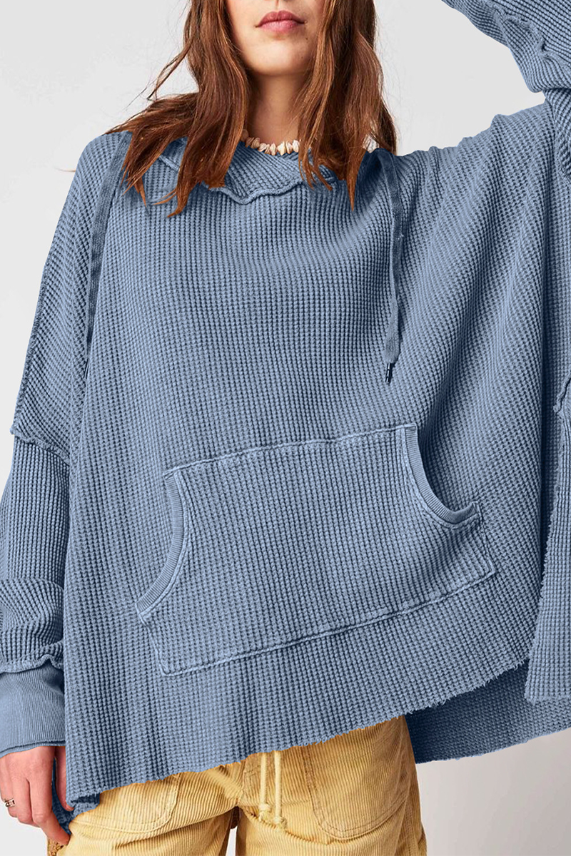 Sudadera informal con capucha y bolsillo con cordón (5 colores)