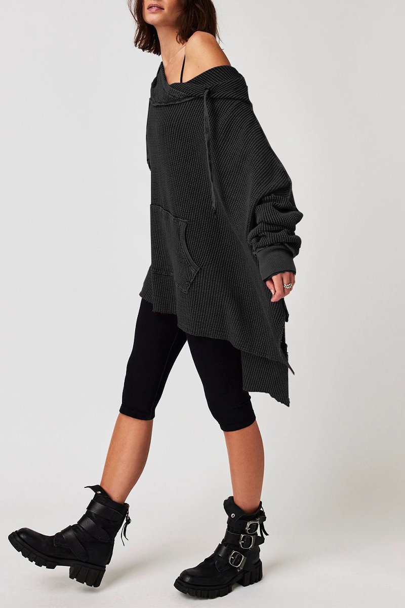 Sudadera informal con capucha y bolsillo con cordón (5 colores)