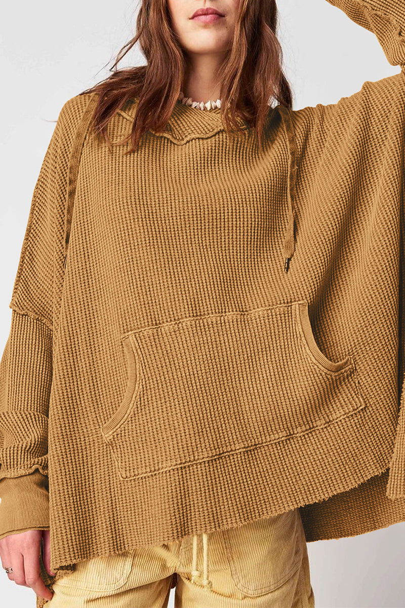Sudadera informal con capucha y bolsillo con cordón (5 colores)