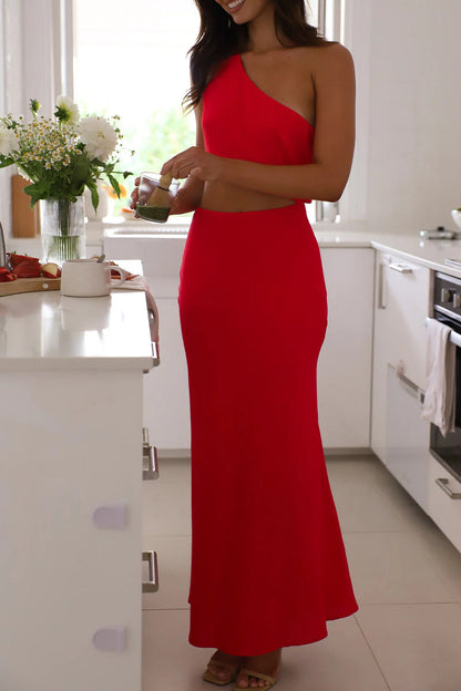 Vestidos sexys irregulares con hombros caídos