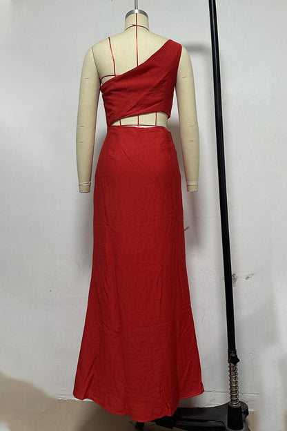 Vestidos sexys irregulares con hombros caídos