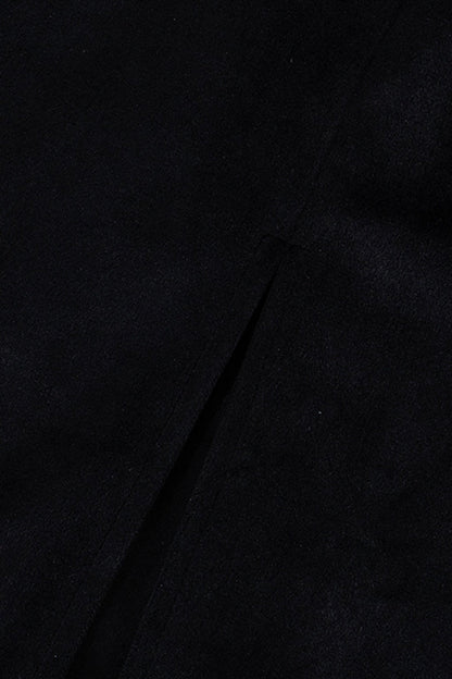 Elegante vestido de falda de un solo paso con cuello vuelto y cremallera en contraste