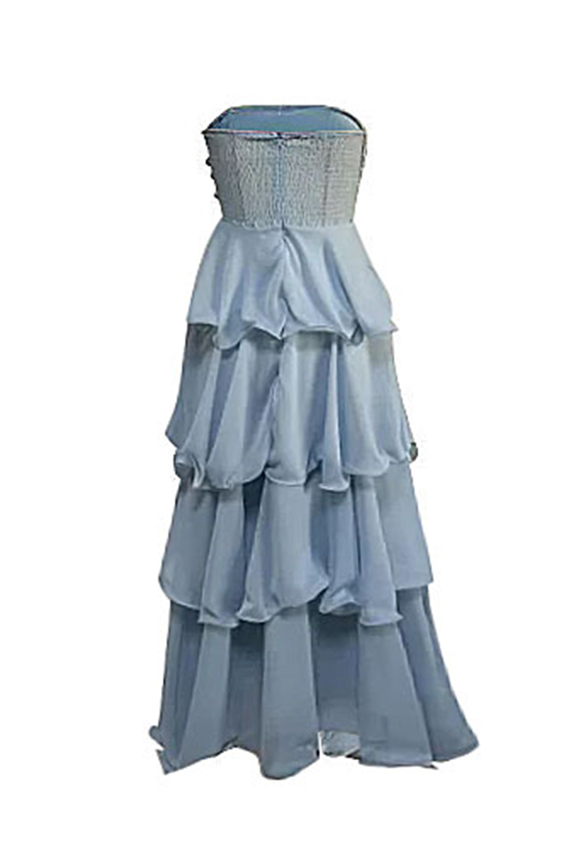 Vestidos sexis con falda de pastel, sin tirantes, con volantes y espalda descubierta (5 colores)