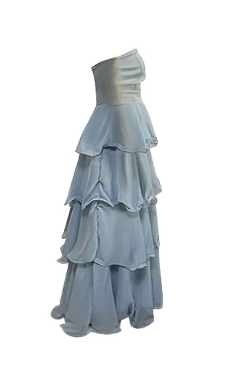 Vestidos sexis con falda de pastel, sin tirantes, con volantes y espalda descubierta (5 colores)