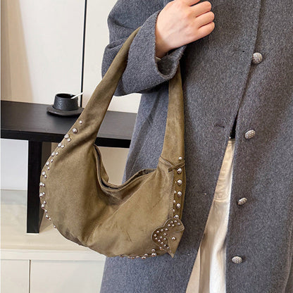Bolsos de patchwork con remaches de colores sólidos para uso diario (5 colores)