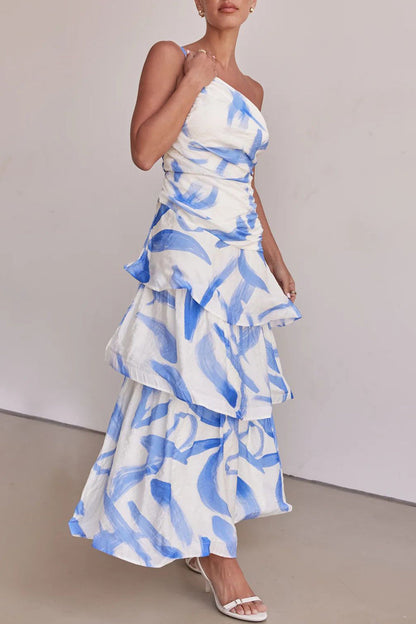 Vestidos sexis de vacaciones con estampado floral, espalda descubierta, volantes y hombros caídos (4 colores)