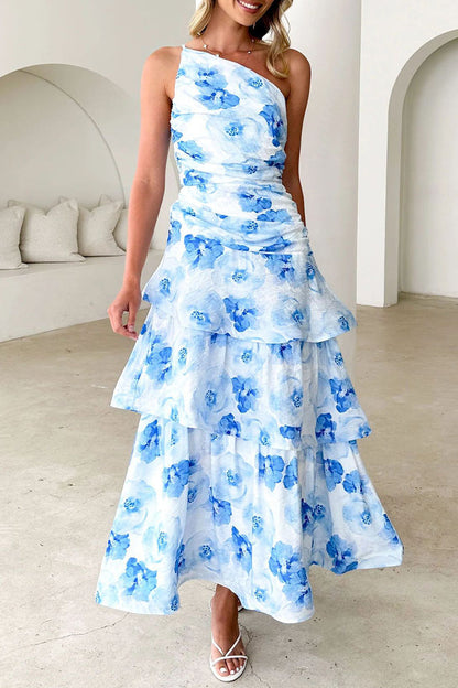 Vestidos sexis de vacaciones con estampado floral, espalda descubierta, volantes y hombros caídos (4 colores)