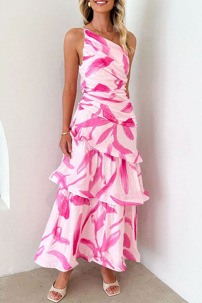 Vestidos sexis de vacaciones con estampado floral, espalda descubierta, volantes y hombros caídos (4 colores)