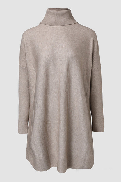 Suéteres casuales de cuello alto de color sólido para uso diario (3 colores)
