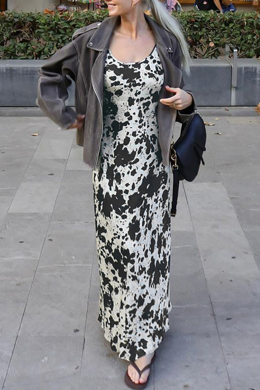 Vestidos sexis de falda de un solo paso con escote en V y estampado geométrico en contraste