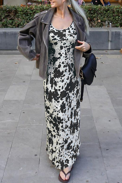 Vestidos sexis de falda de un solo paso con escote en V y estampado geométrico en contraste