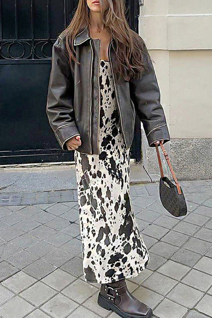 Vestidos sexis de falda de un solo paso con escote en V y estampado geométrico en contraste