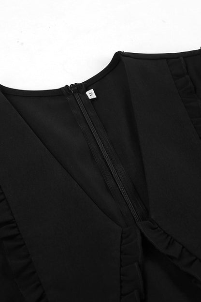 Elegantes vestidos de línea A con cuello Peter Pan y cremallera de patchwork