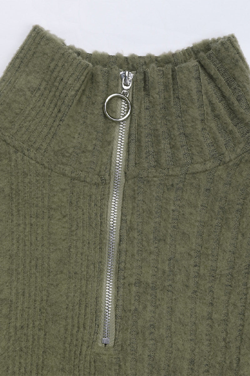 Vestidos casuales de calle con cordones, cremalleras, agujeros, cuello vuelto, corte A