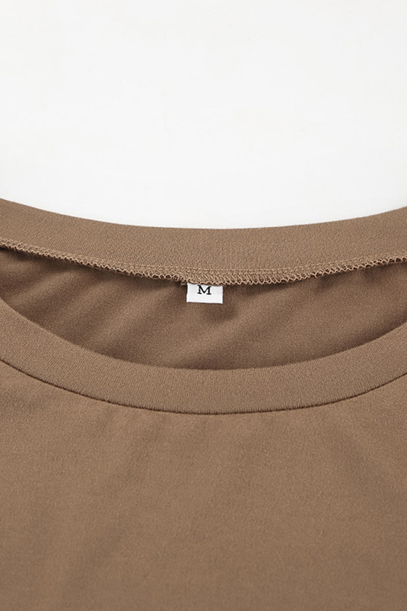 Vestidos casuales de calle con falda cruzada y cuello redondo fruncido con cordones